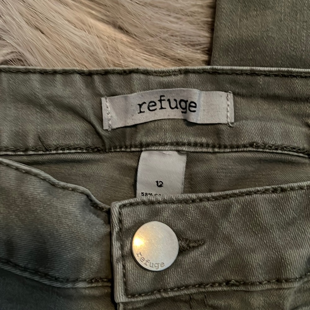 Light green refuge women's jeans vintage side 12 skinny jeans